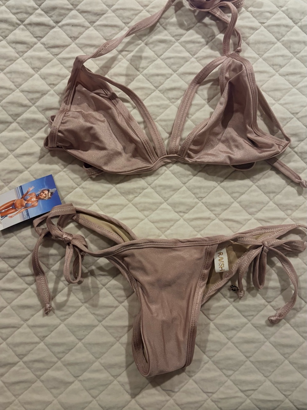 Ravish Sands Women's Tie-Side Bikini in Nude